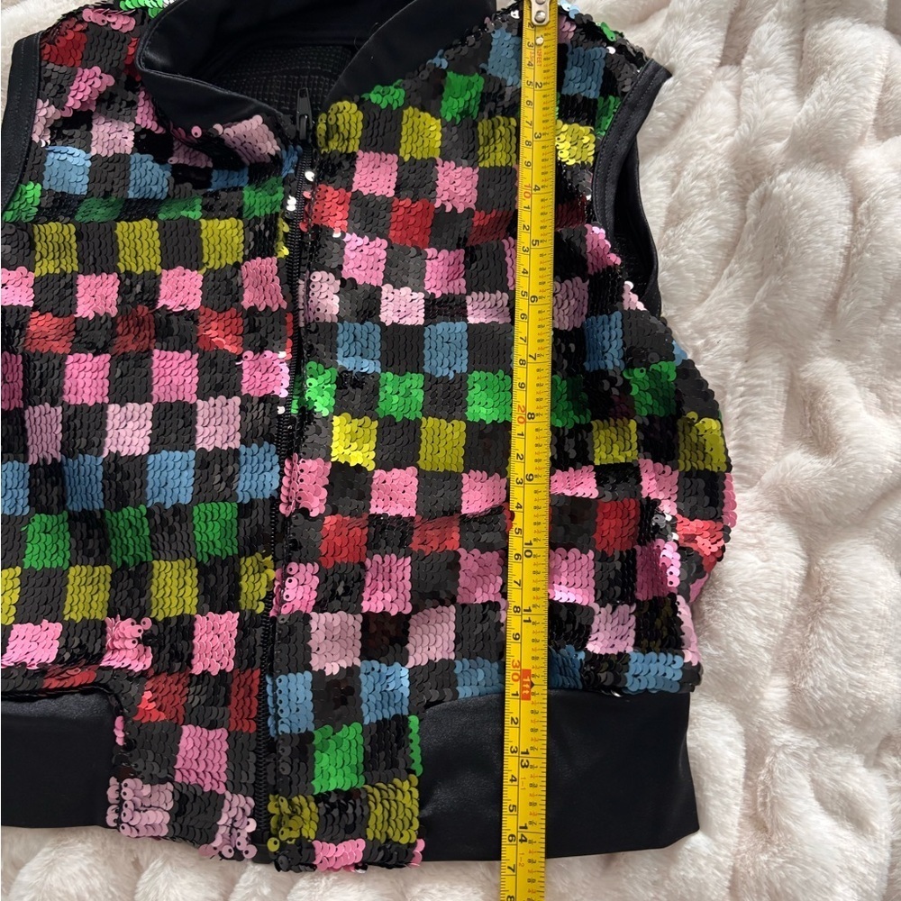 Colorful Checkered Kids Dance Vest - Picture 3 of 8
